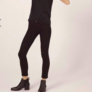 Rag & Bone Black Wash Capri Jeans Mid Rise Classic Baddie 29
